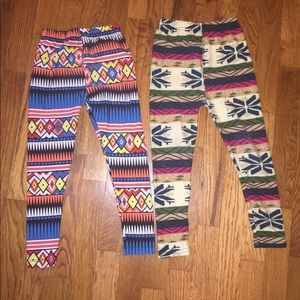 Set of Girls Boutique Leggings - Size S/M